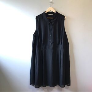 Sleeveless Dress Black Casual Tunic Halogen 24W